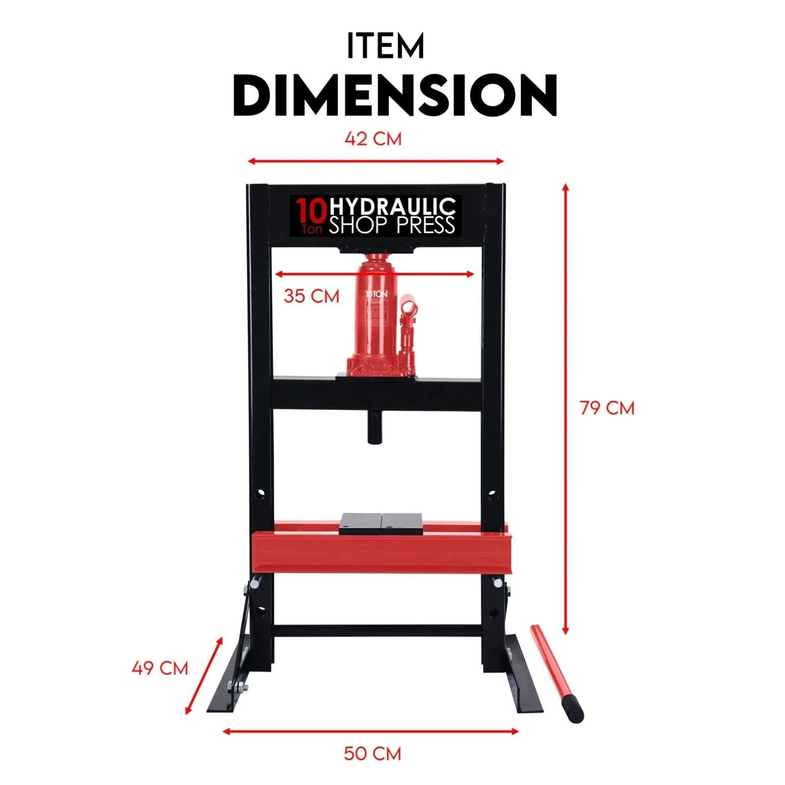 10 Ton Hydraulic Standard Shop Press