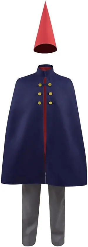 Adult Wirt Cosplay Halloween Wirt Mantle Cape Costume Men Navy Blue Cloak Uniform Outfits with Hat