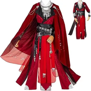 Anime Costume Hua Cheng Cosplay Costume Uniform Costume Outfit Red Cloak Full Set for Men