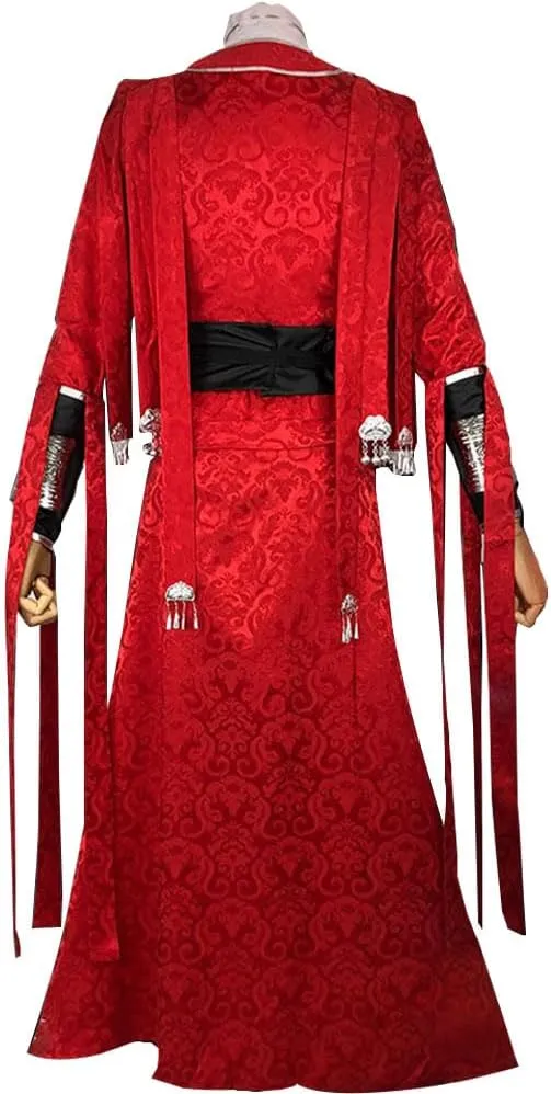 Anime Costume Hua Cheng Cosplay Costume Uniform Outfit Red Cloak Full Set with Umbrella