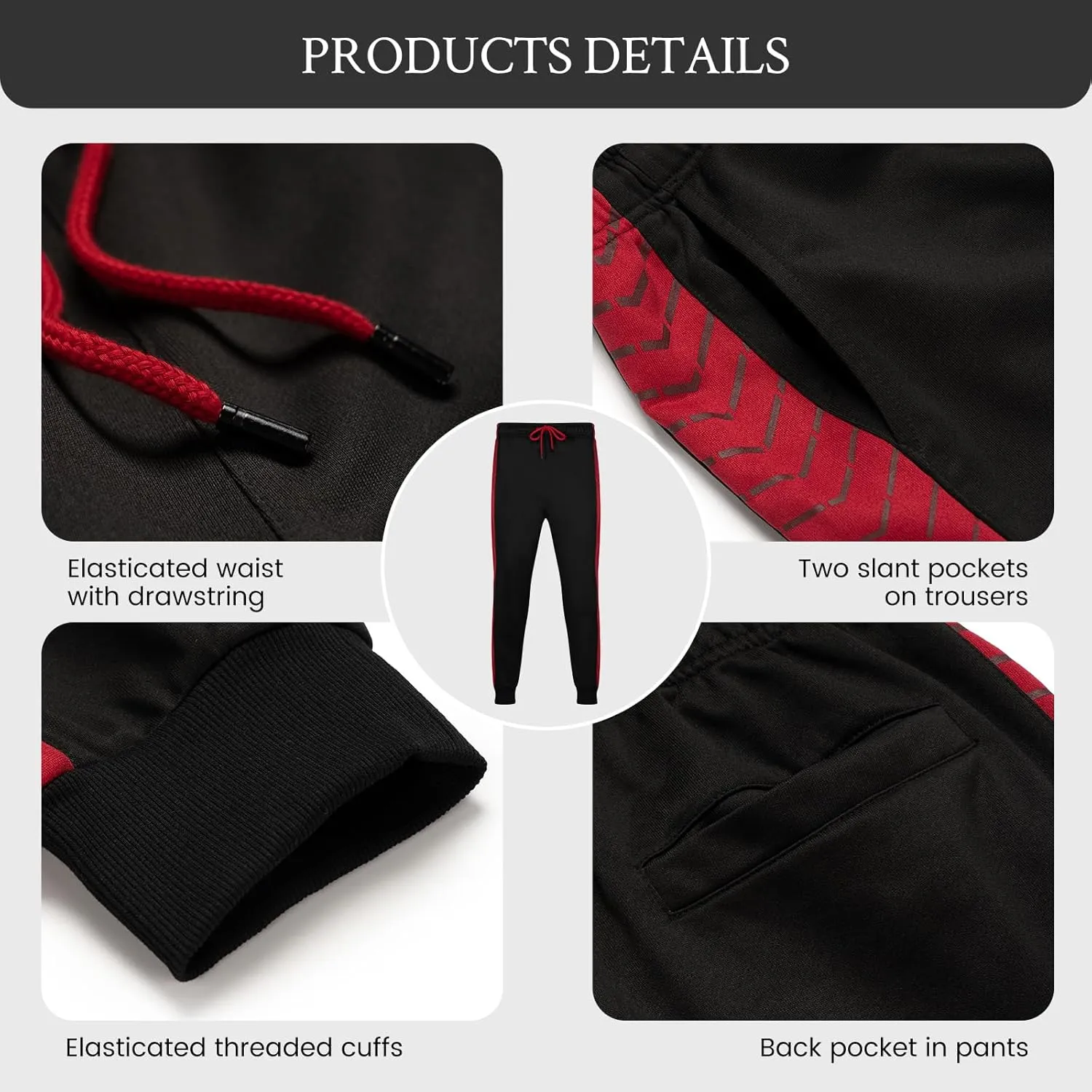 AOTORR Men's Tracksuit 2 Pieces Sweat Suits Casual Full Zip Long Sleeve Outfit Sports Jogging Suits Set