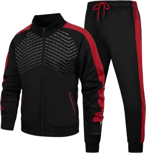 AOTORR Men's Tracksuit 2 Pieces Sweat Suits Casual Full Zip Long Sleeve Outfit Sports Jogging Suits Set