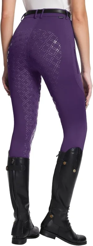 baleaf Womens Horse Riding Pants Equestrian Full Seat Breeches Horseback Tights Silicone Zipped Pocket
