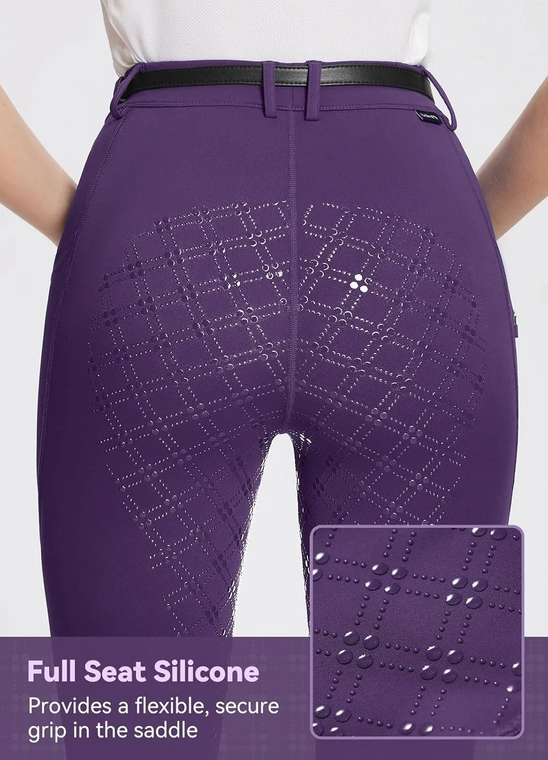 baleaf Womens Horse Riding Pants Equestrian Full Seat Breeches Horseback Tights Silicone Zipped Pocket