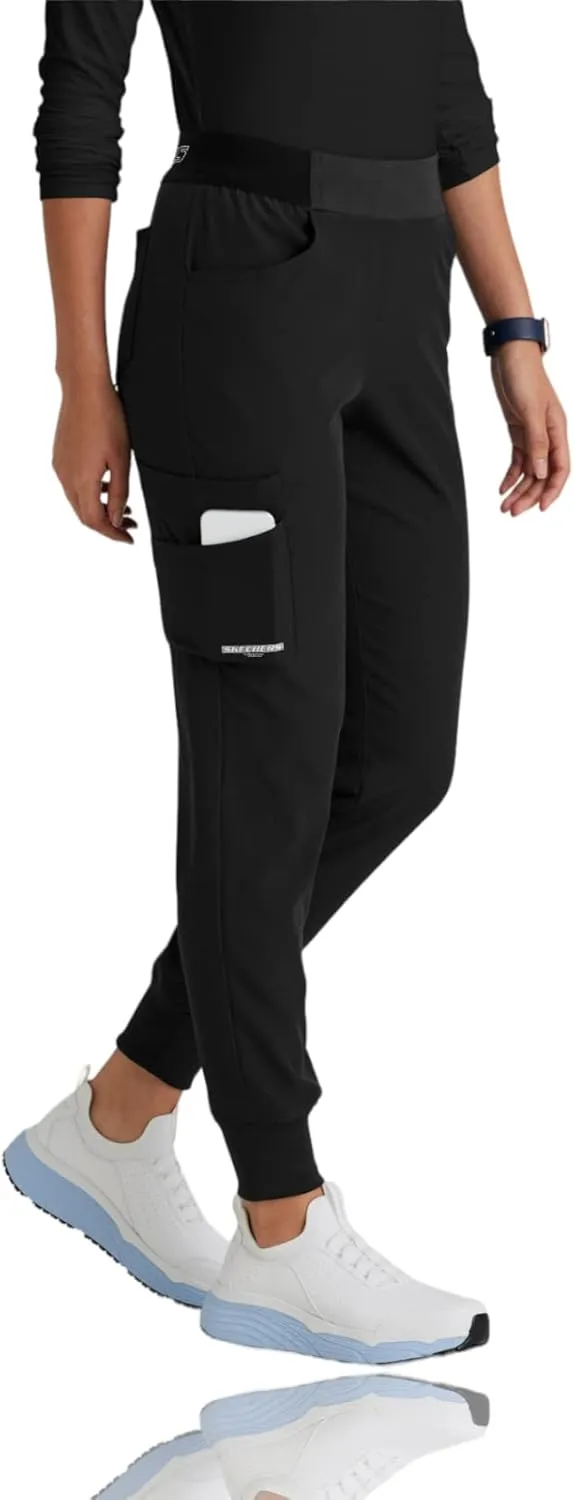 BARCO Skechers Vitality Electra Scrub Jogger for Women - Yoga Style Jogger, Mid-Rise, 4-Way Stretch Women's Scrub Pant