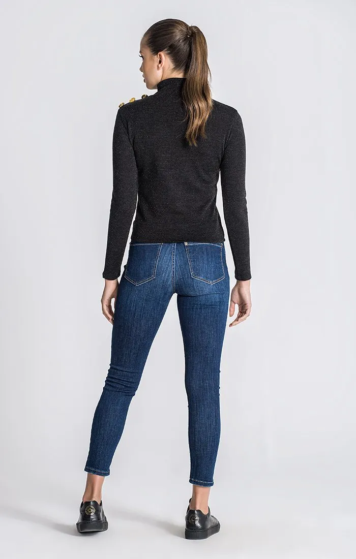 BLACK CONSTELLATION TURTLENECK