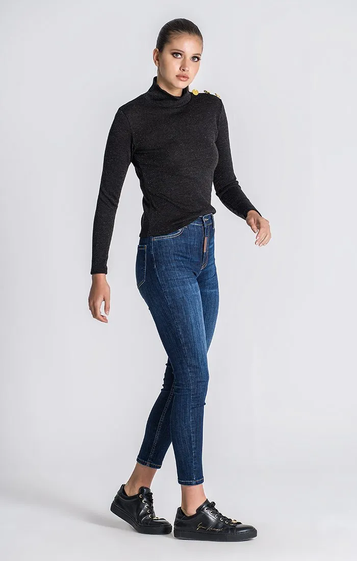 BLACK CONSTELLATION TURTLENECK