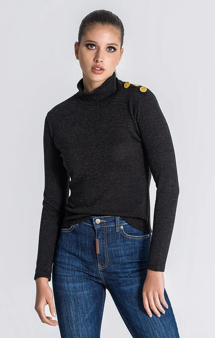 BLACK CONSTELLATION TURTLENECK