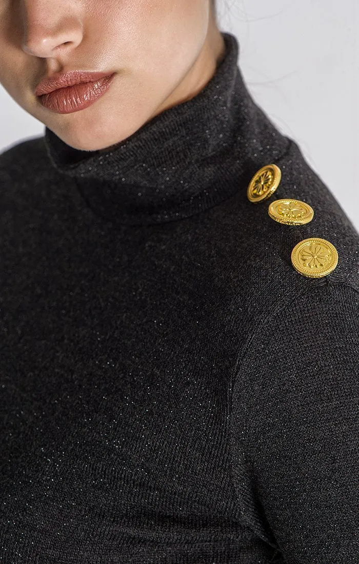 BLACK CONSTELLATION TURTLENECK