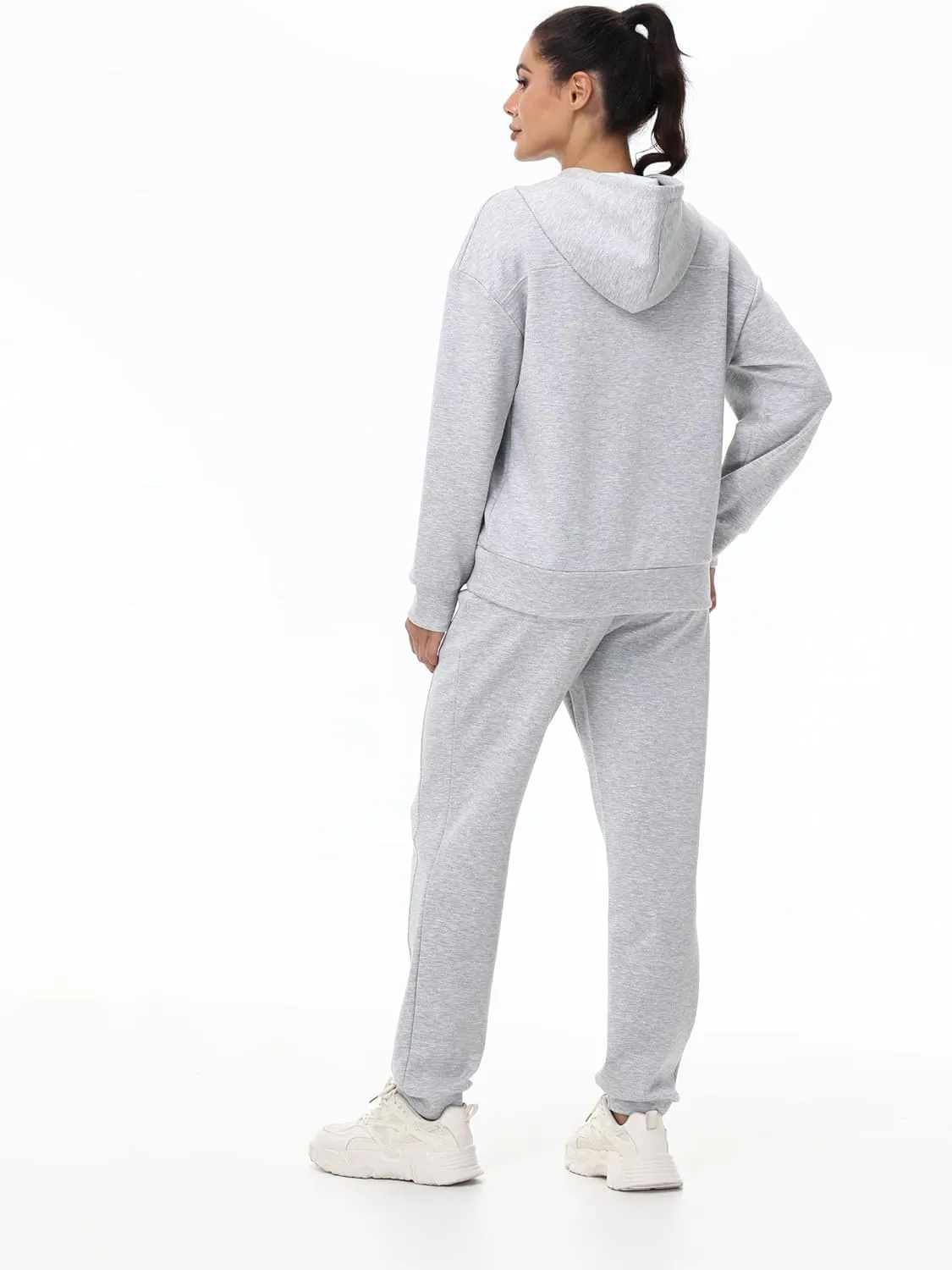 Blaosn Workout 2 Piece Sweatsuits Sets for Women Oversized Hoodie Sweatshirts Jogger Pants Matching Outfits Lounge Clothes