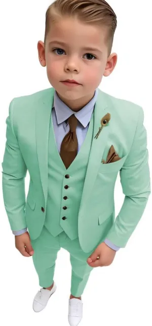 Boys Suit Slim Fit Toddler Suit for Boys Single Breasted Kids Tuxedo Suit for Wedding Suit Set