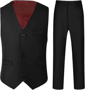 Boys Suits for Kids Toddler Tuxedo Boys' Formal Suit Set Slim Fit Wedding Ring Bearer Outfit