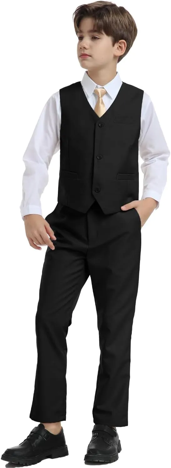 Boys Suits for Kids Toddler Tuxedo Boys' Formal Suit Set Slim Fit Wedding Ring Bearer Outfit