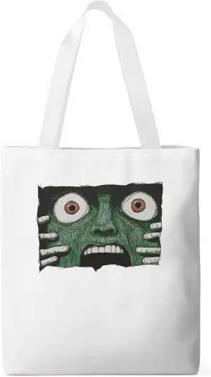 Canvas Tote Bag, Abstract Feats Face Eyes Aesthetic Canvas Tote Handbags for Women Shoulder Bag,