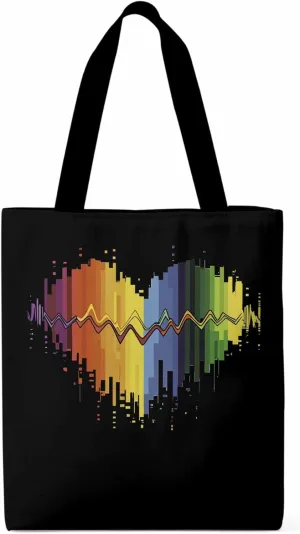 Canvas Tote Bag, Abstract Graffiti Lover Heart Aesthetic Canvas Tote Handbags for Women Shoulder Bag