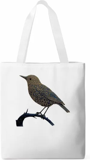 Canvas Tote Bag, Animals Pirnt Aesthetic Canvas Tote Handbags for Women Shoulder Bag Bird on Branch