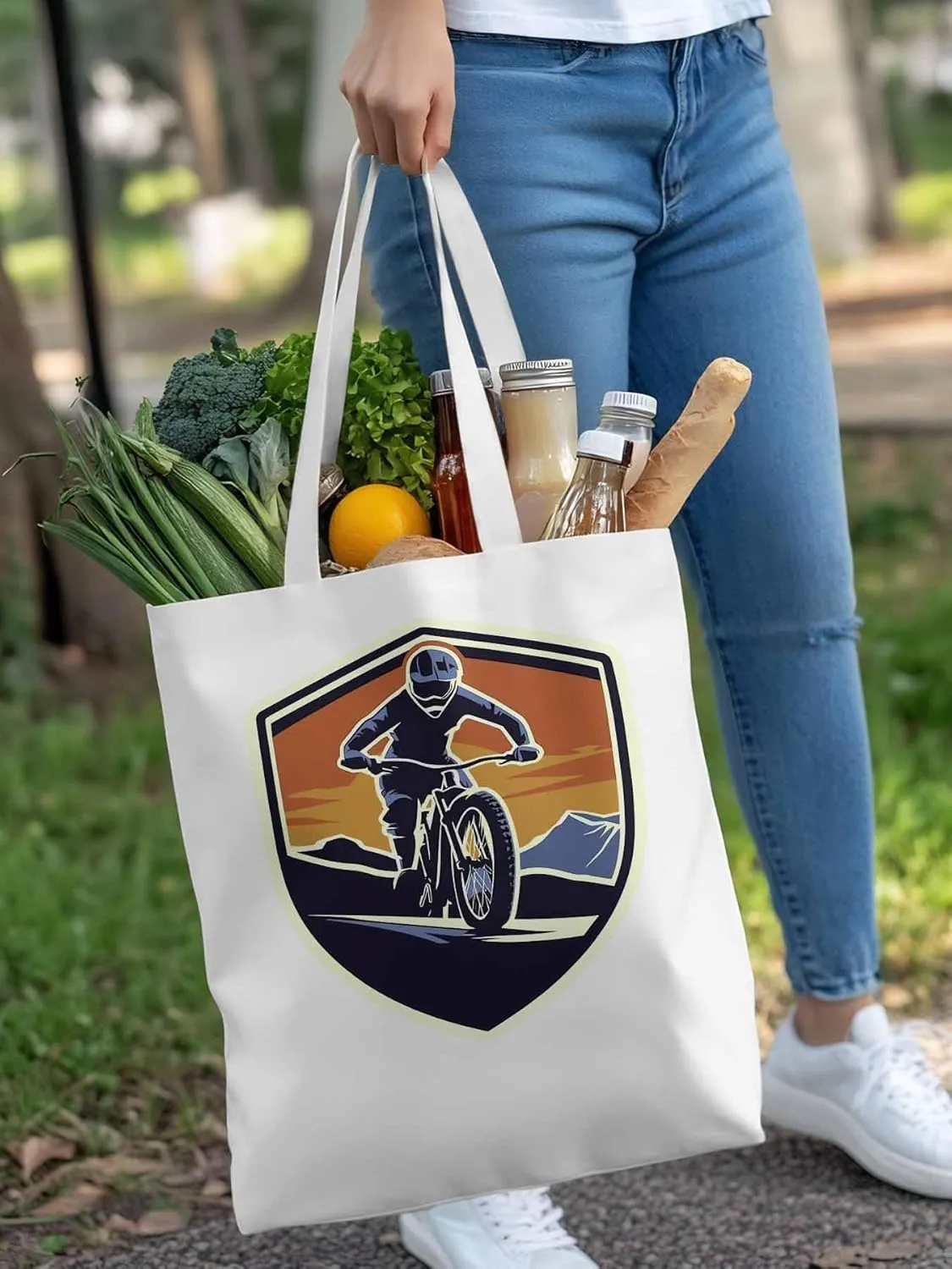 Canvas Tote Bag, Cartoons Extreme Sports Aesthetic Canvas Tote Handbags for Women Shoulder Bag,