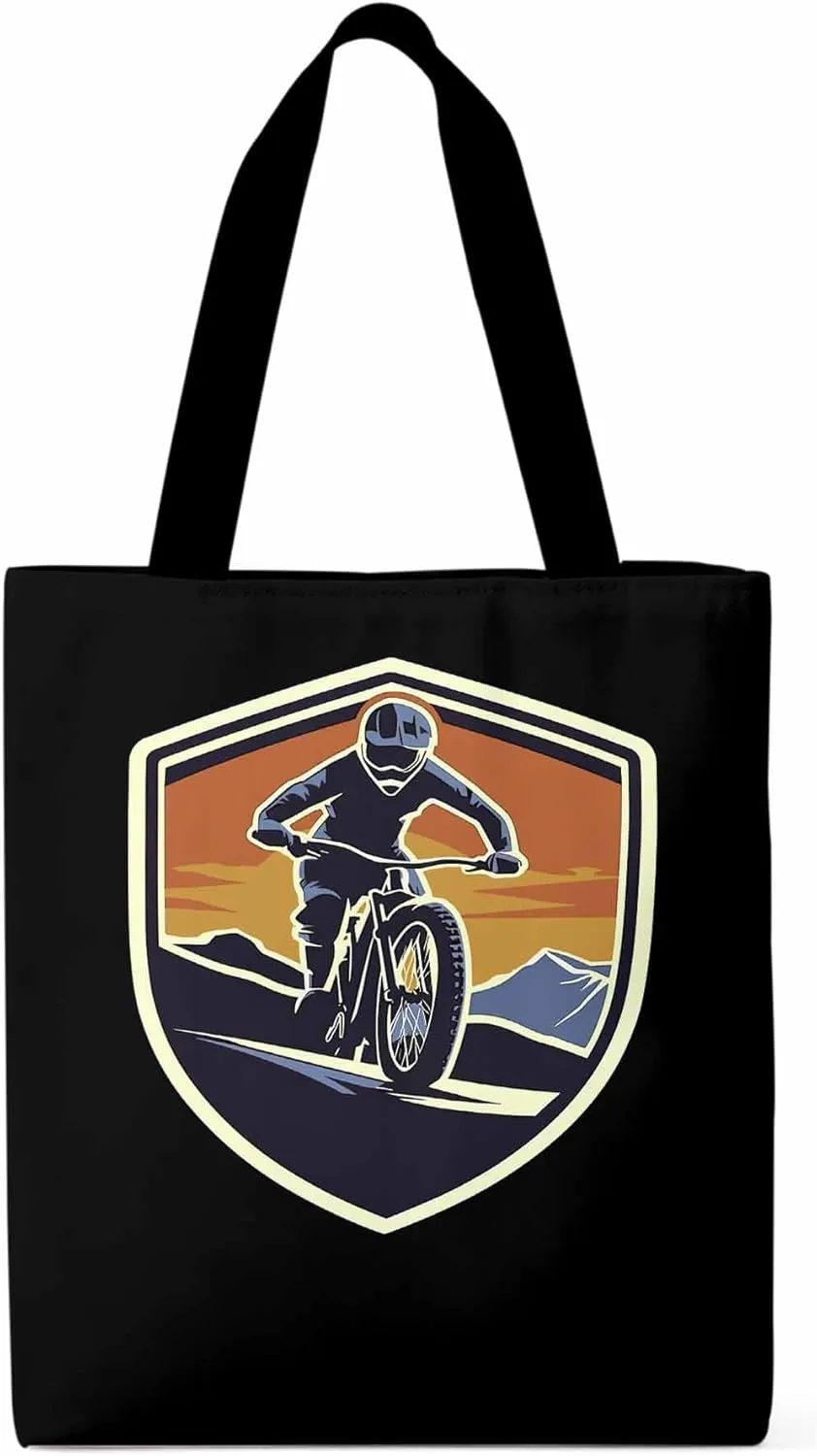 Canvas Tote Bag, Cartoons Extreme Sports Aesthetic Canvas Tote Handbags for Women Shoulder Bag,