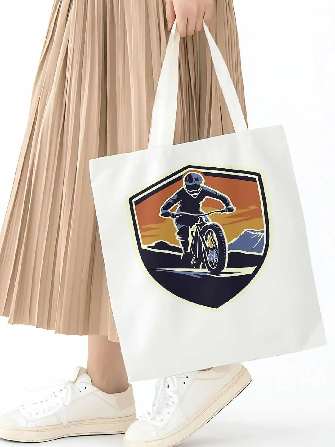 Canvas Tote Bag, Cartoons Extreme Sports Aesthetic Canvas Tote Handbags for Women Shoulder Bag,