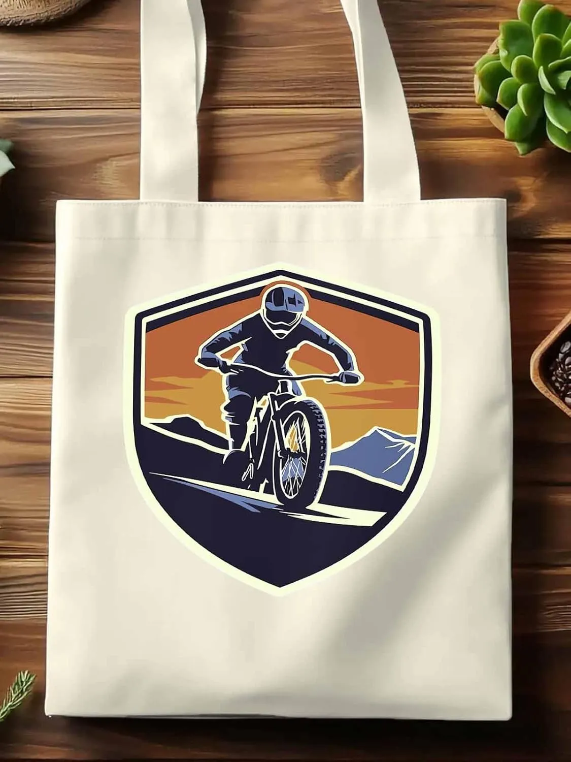 Canvas Tote Bag, Cartoons Extreme Sports Aesthetic Canvas Tote Handbags for Women Shoulder Bag,