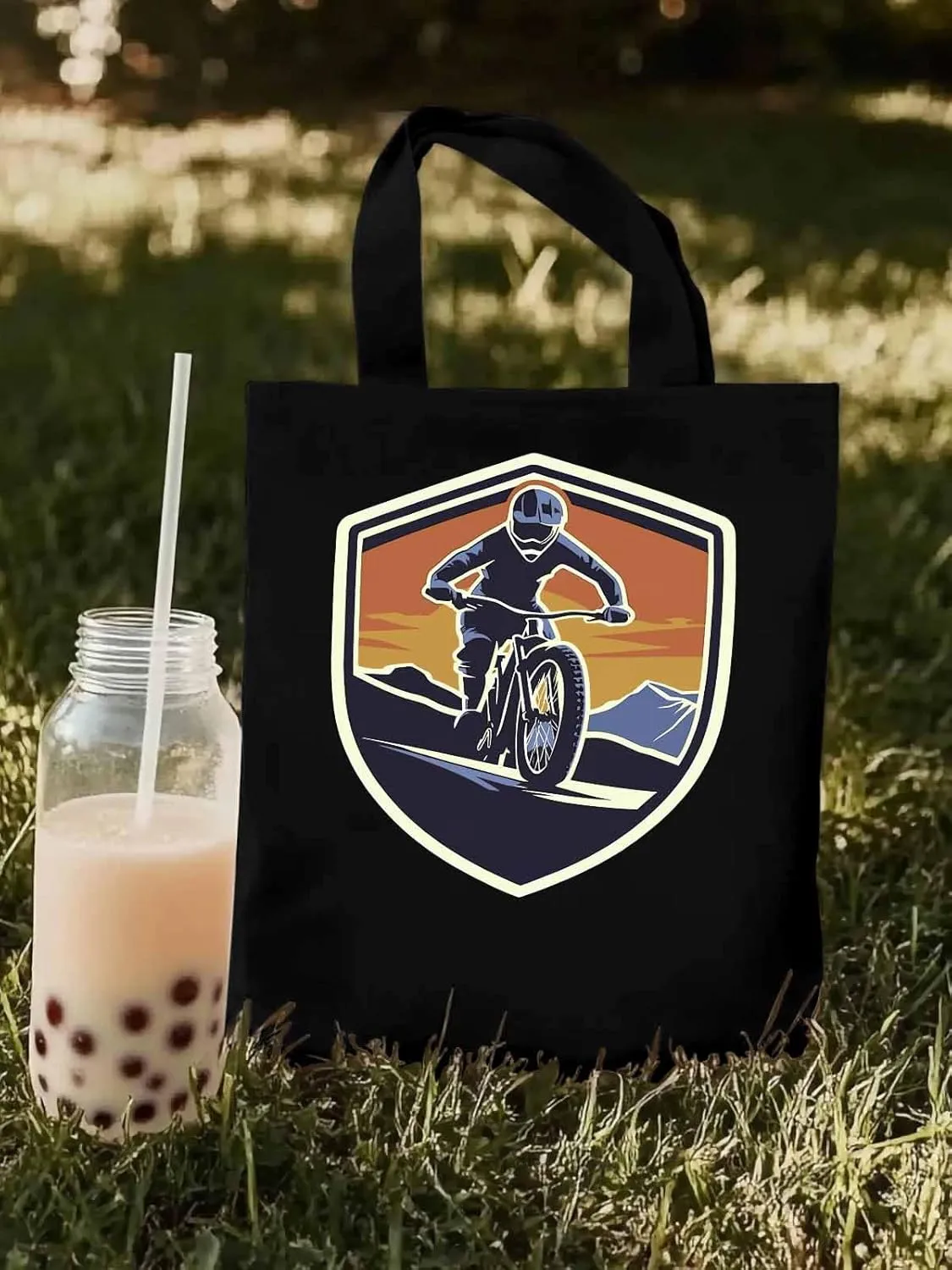 Canvas Tote Bag, Cartoons Extreme Sports Aesthetic Canvas Tote Handbags for Women Shoulder Bag,