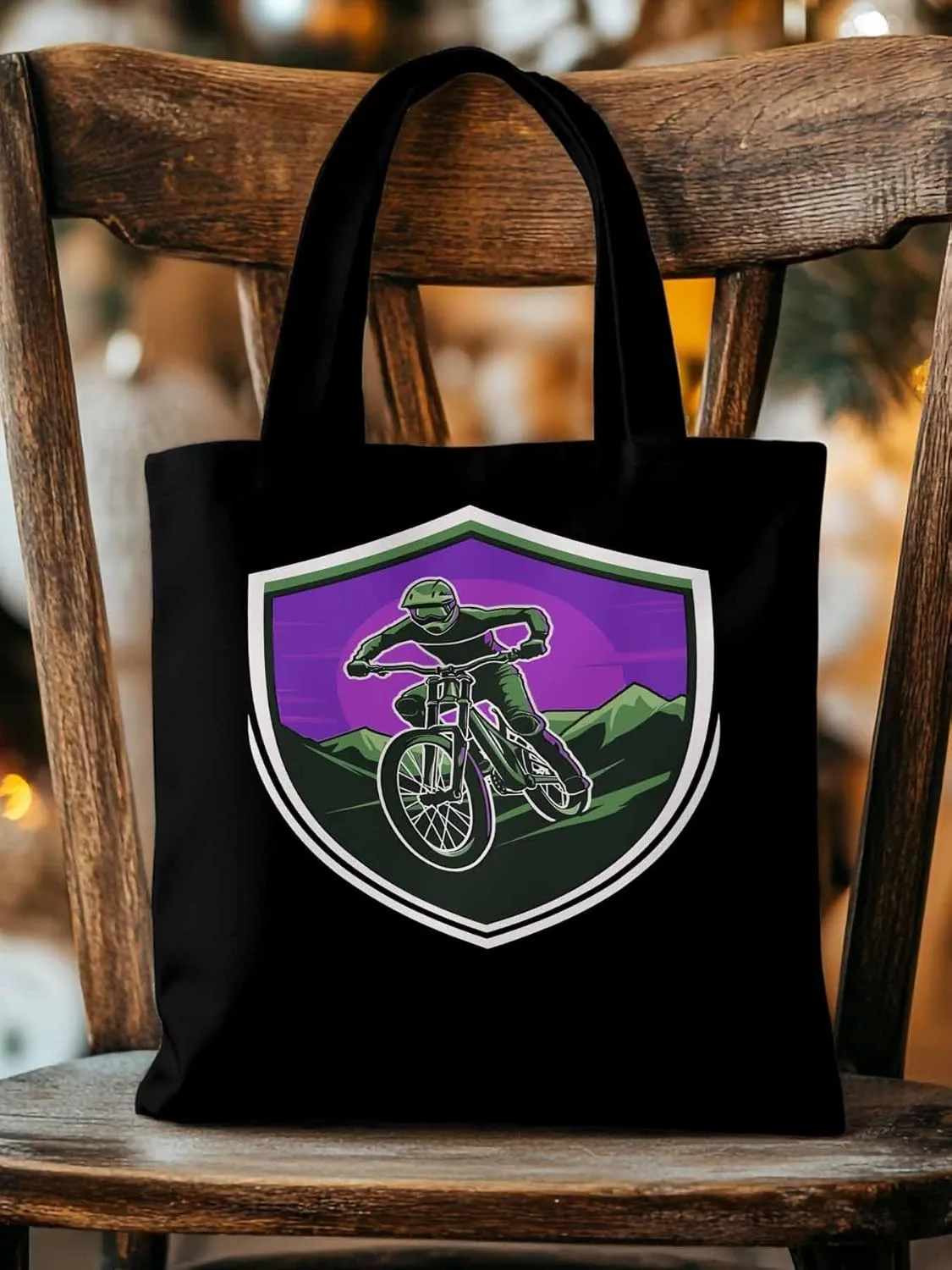 Canvas Tote Bag, Cartoons Extreme Sports Badges Aesthetic Canvas Tote Handbags for Women Shoulder Bag,