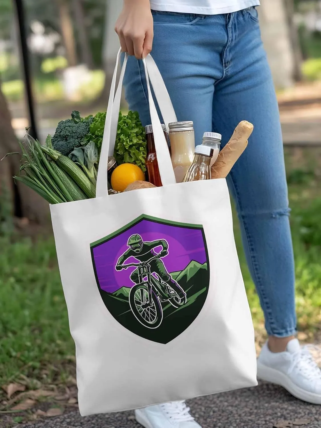 Canvas Tote Bag, Cartoons Extreme Sports Badges Aesthetic Canvas Tote Handbags for Women Shoulder Bag,
