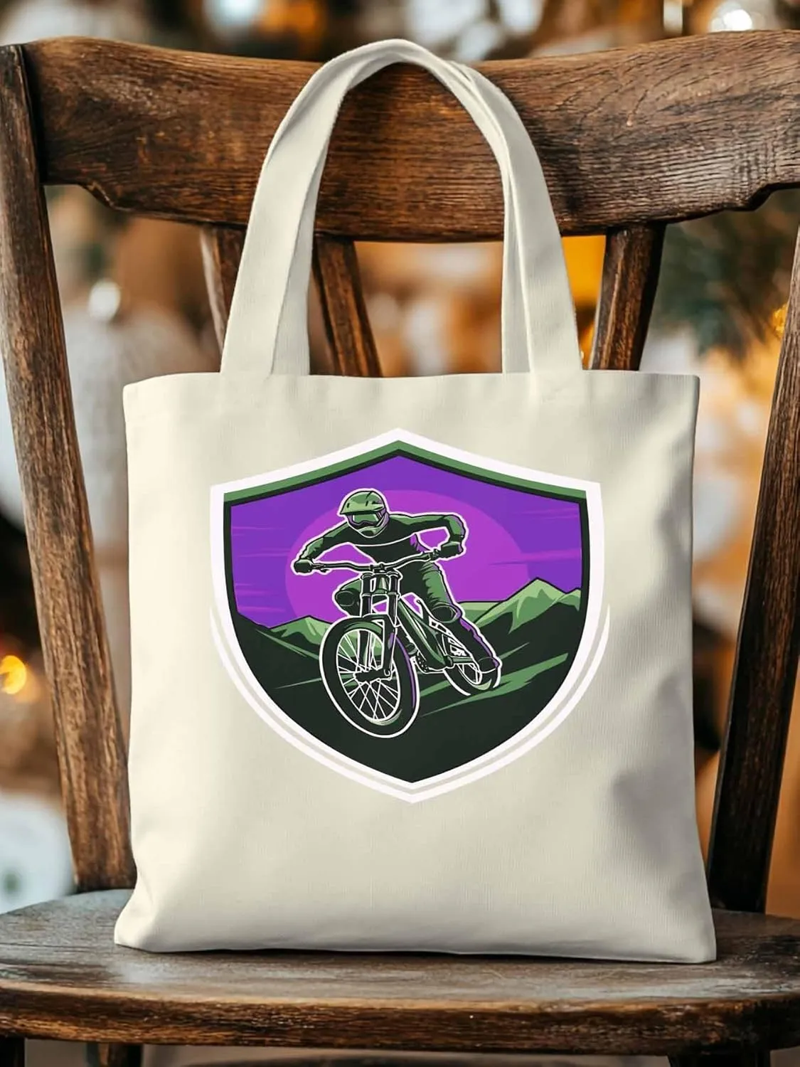 Canvas Tote Bag, Cartoons Extreme Sports Badges Aesthetic Canvas Tote Handbags for Women Shoulder Bag,