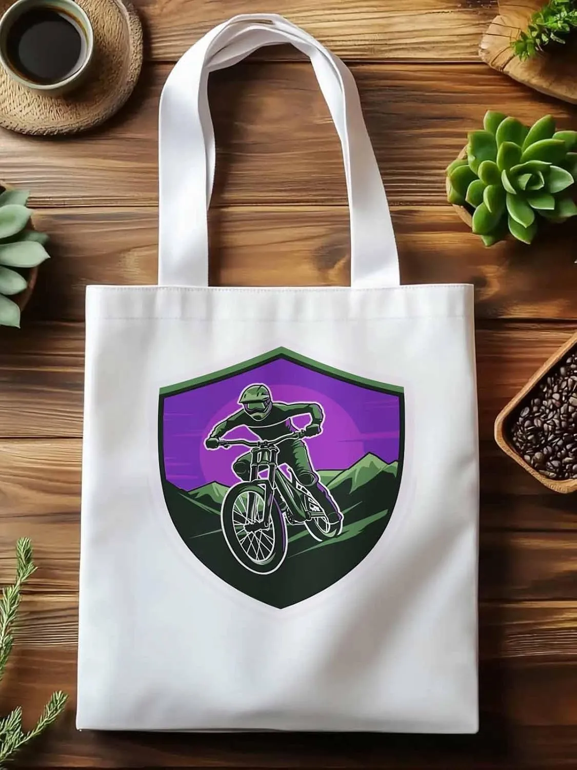Canvas Tote Bag, Cartoons Extreme Sports Badges Aesthetic Canvas Tote Handbags for Women Shoulder Bag,