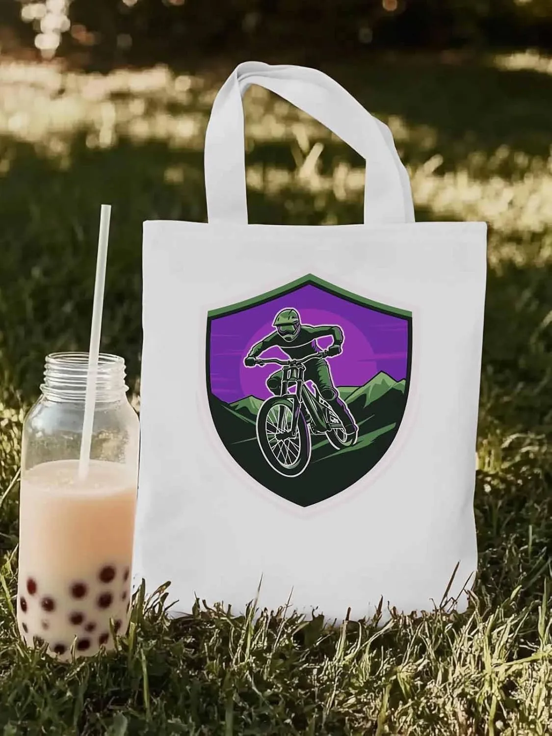 Canvas Tote Bag, Cartoons Extreme Sports Badges Aesthetic Canvas Tote Handbags for Women Shoulder Bag,
