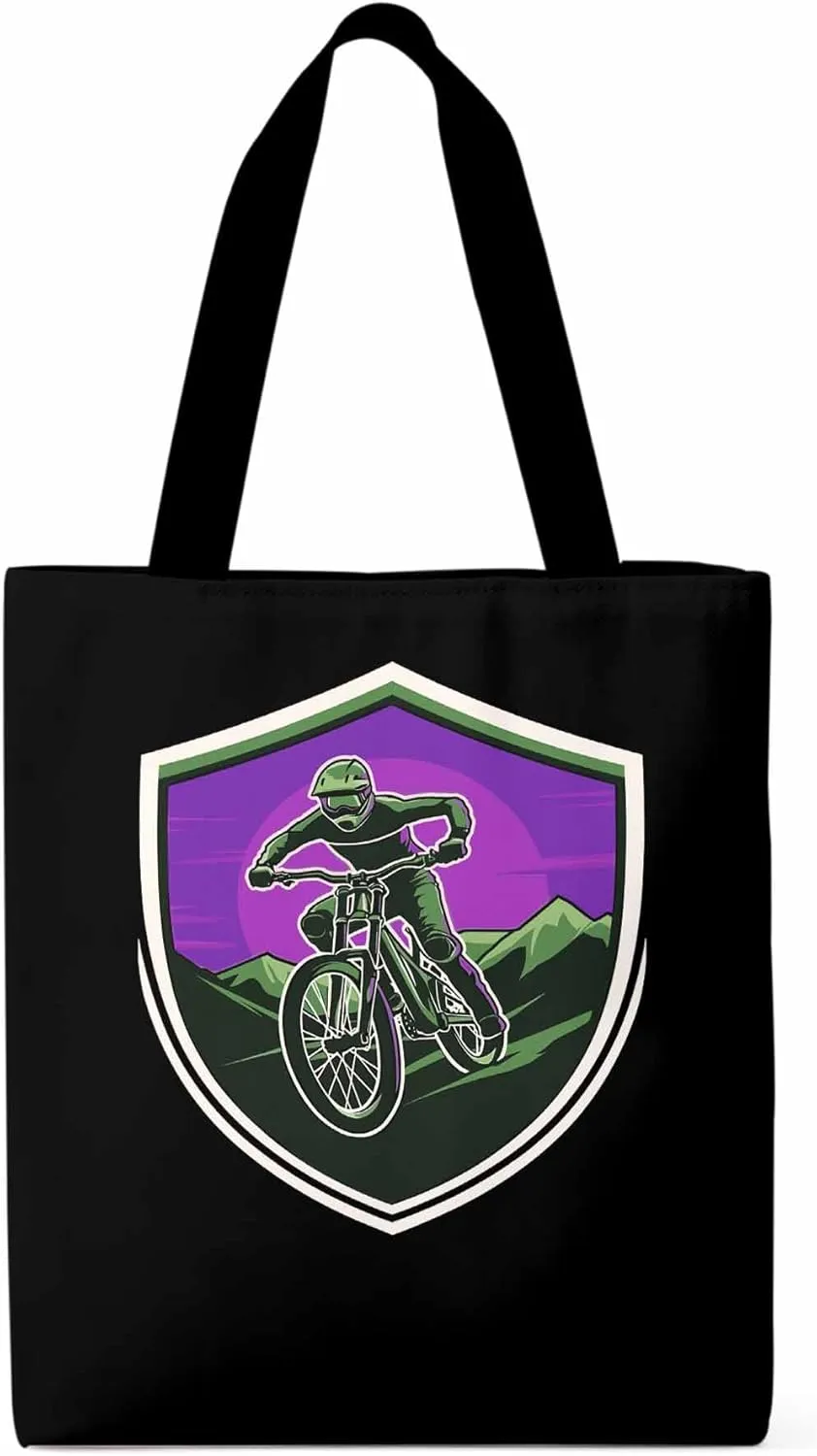 Canvas Tote Bag, Cartoons Extreme Sports Badges Aesthetic Canvas Tote Handbags for Women Shoulder Bag,