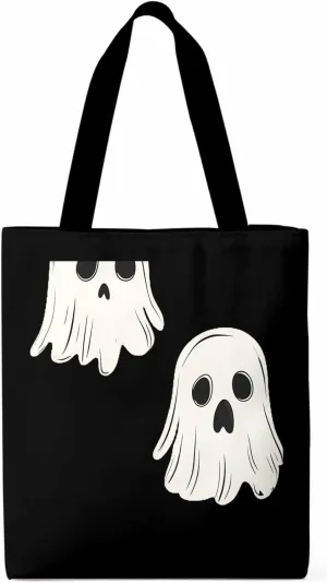 Canvas Tote Bag, Halloween Ghosts Aesthetic Canvas Tote Handbags for Women Shoulder Bag,