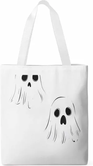 Canvas Tote Bag, Halloween Ghosts Aesthetic Canvas Tote Handbags for Women Shoulder Bag,
