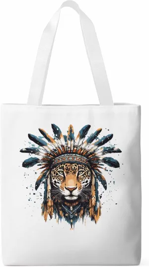 Canvas Tote Bag, Leopard Animals Print Watercolor Aesthetic Canvas Tote Handbags for Women Shoulder Bag