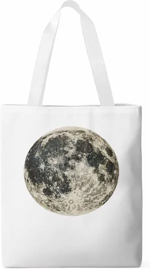 Canvas Tote Bag, Moon Aesthetic Canvas Tote Handbags for Women Shoulder Bag Earth Day