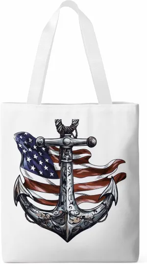 Canvas Tote Bag, Nautical Flag Print Anchor patterned Canvas Tote Handbags for Women Shoulder Bag,