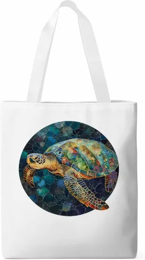 Canvas Tote Bag, Sea Turtle Aesthetic Canvas Tote Handbags for Women Shoulder Bag Anmials Print