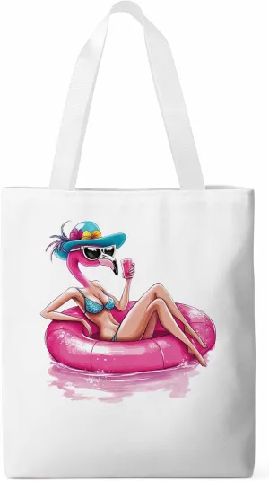Canvas Tote Bag, Sexy Pink Flamingo Aesthetic Canvas Tote Handbags for Women Shoulder Bag,