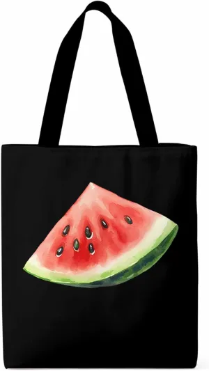 Canvas Tote Bag, Summer Watermelon Print Aesthetic Canvas Tote Handbags for Women Shoulder Bag
