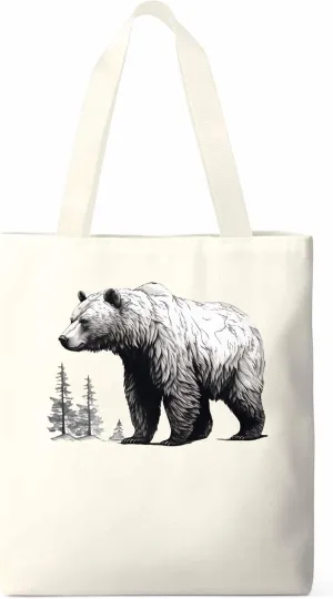 Canvas Tote Bag, Vintage Aesthetic Canvas Tote Handbags for Women Shoulder Bag Retro Animals Tree