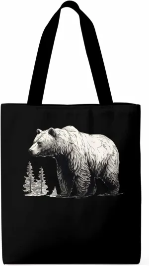 Canvas Tote Bag, Vintage Aesthetic Canvas Tote Handbags for Women Shoulder Bag Retro Animals Tree