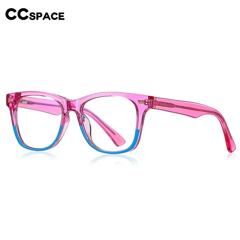 CCspace Children's Unisex Full Rim Square Tr 90 Titanium Frame Eyeglasses 54574