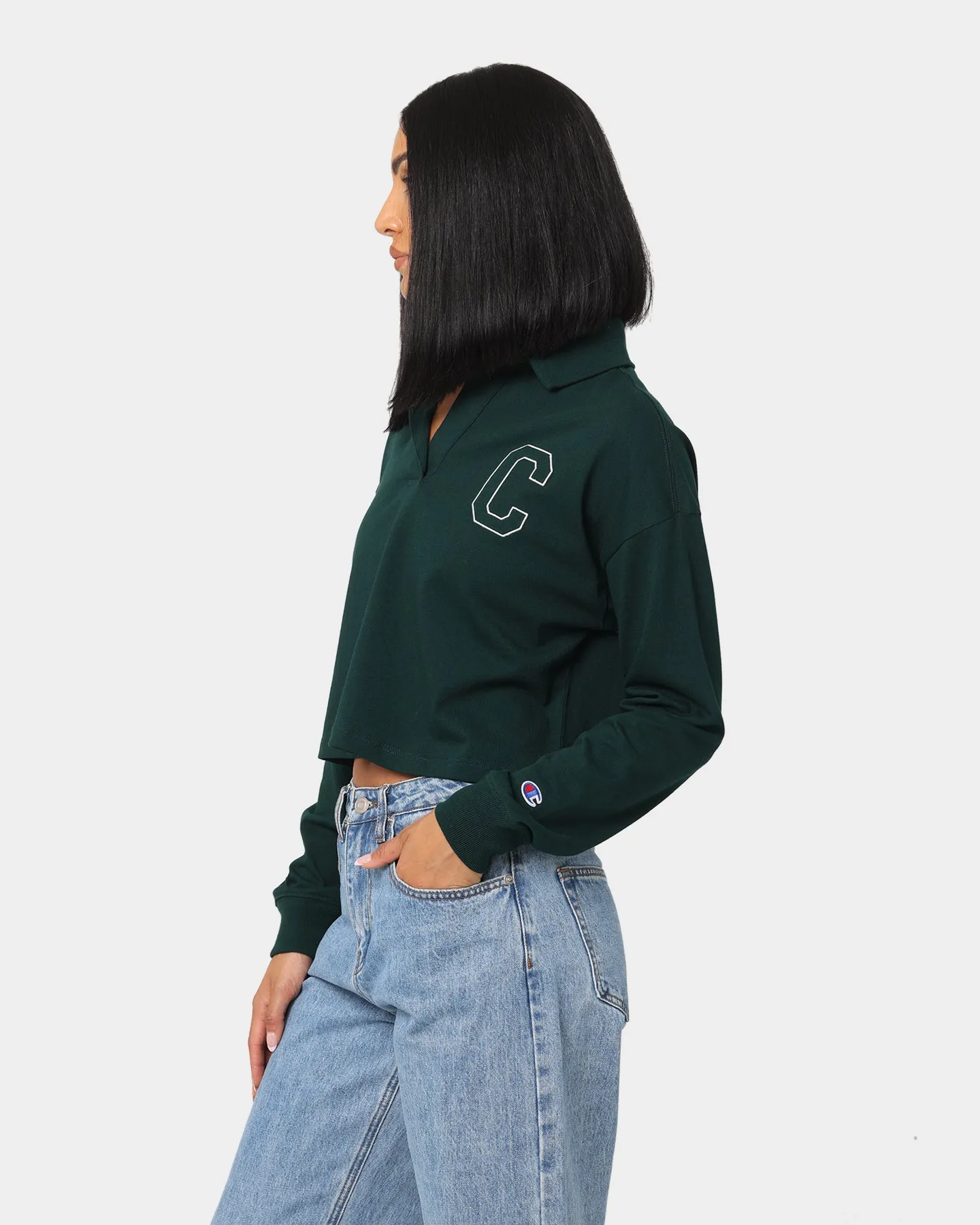 Champion Women's Heritage Varsity Polo Shirt Mid Field