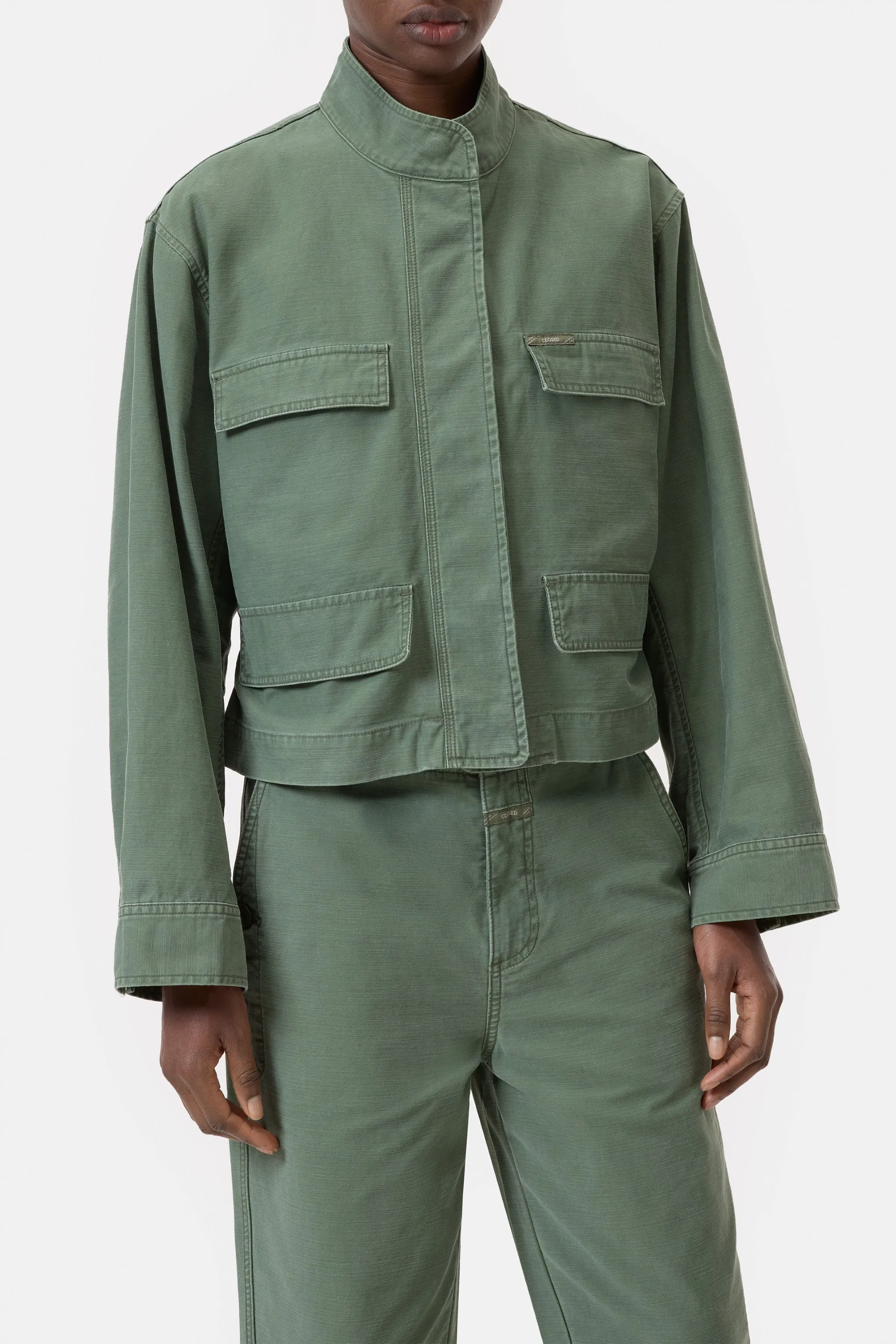 Closed Cropped Field Jacket