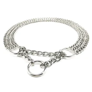 Dog Training Chain Pet Choke Collar Double Row Metal Chain