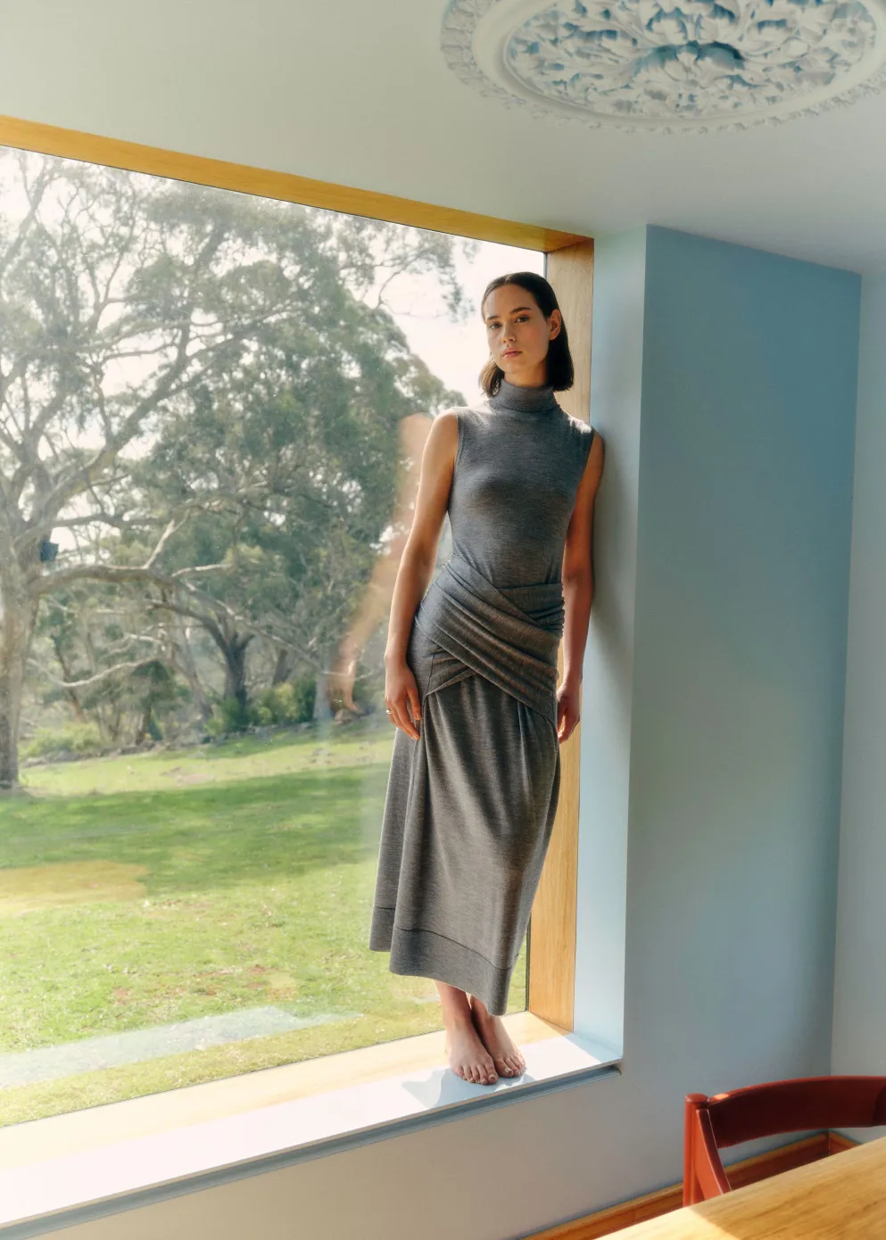 Draped Knit Dress