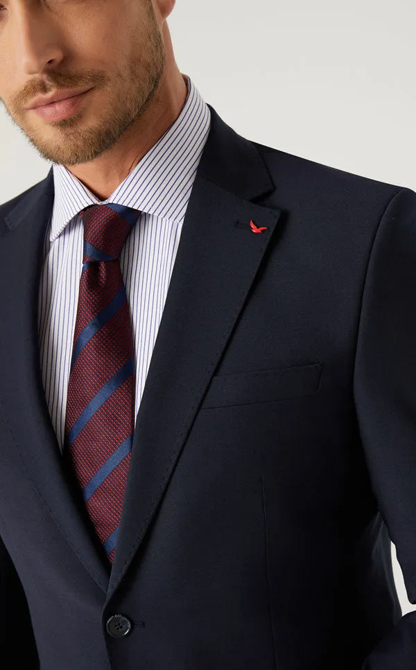 DS Damat Navy Blue Classic Suit -41% Wool