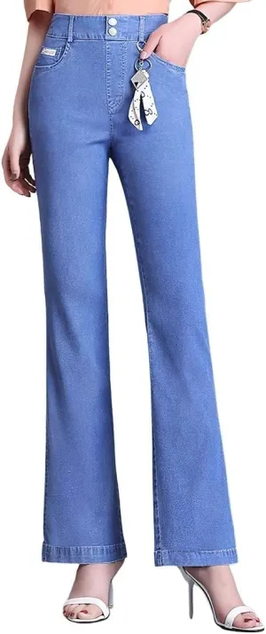ebossy Women's Casual High Waist Korean Lyocell Harem Pants Cropped Trousers