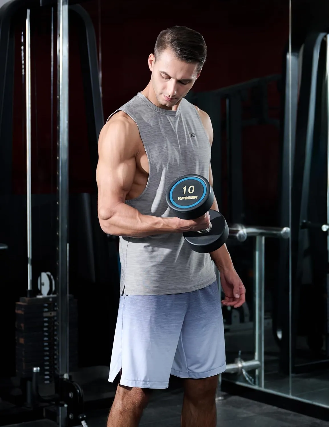 EZRUN Men's Tank Tops Swim Beach Sleeveless Shirt Quick Dry Gym Workout Stringer Muscle Tshirts Big and Tall