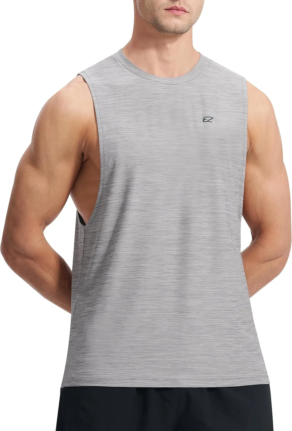 EZRUN Men's Tank Tops Swim Beach Sleeveless Shirt Quick Dry Gym Workout Stringer Muscle Tshirts Big and Tall